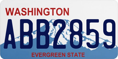 WA license plate ABB2859