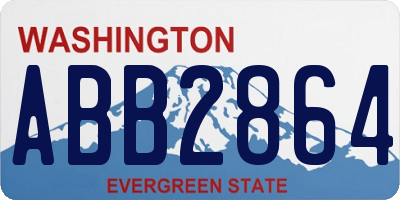 WA license plate ABB2864