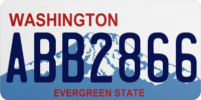 WA license plate ABB2866