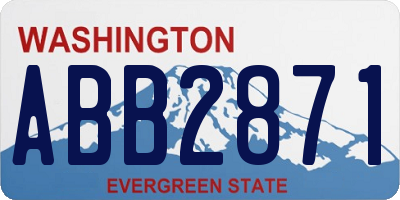 WA license plate ABB2871