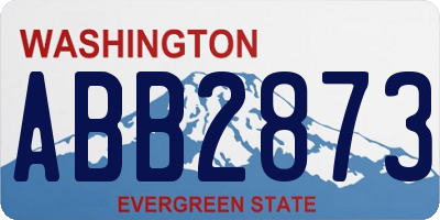 WA license plate ABB2873