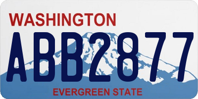 WA license plate ABB2877