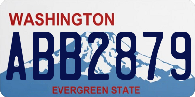 WA license plate ABB2879