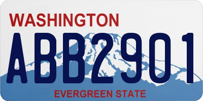 WA license plate ABB2901