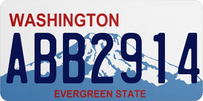 WA license plate ABB2914