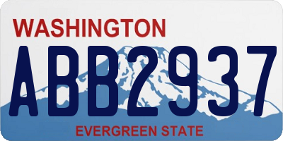 WA license plate ABB2937