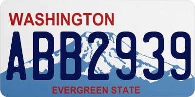 WA license plate ABB2939