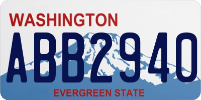 WA license plate ABB2940