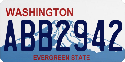 WA license plate ABB2942