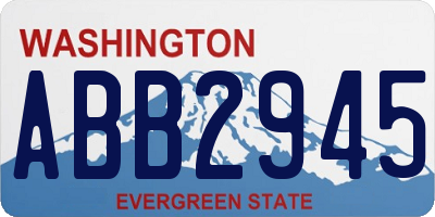 WA license plate ABB2945