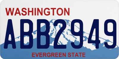 WA license plate ABB2949