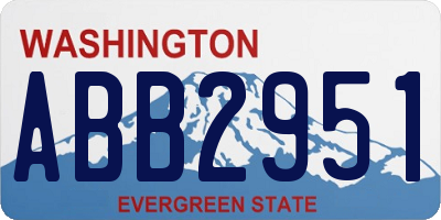 WA license plate ABB2951
