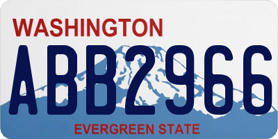 WA license plate ABB2966