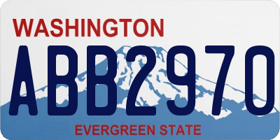 WA license plate ABB2970
