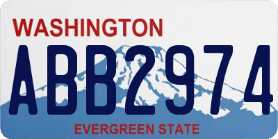 WA license plate ABB2974