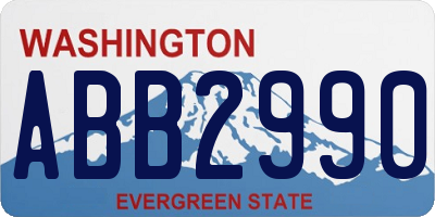 WA license plate ABB2990