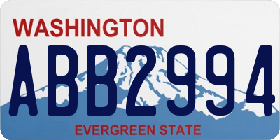 WA license plate ABB2994
