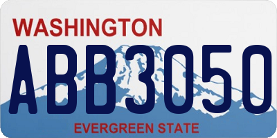 WA license plate ABB3050
