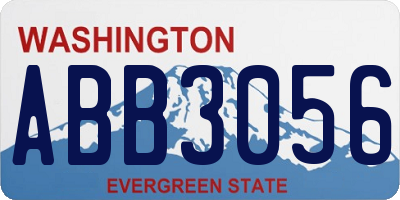 WA license plate ABB3056