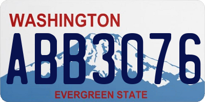 WA license plate ABB3076