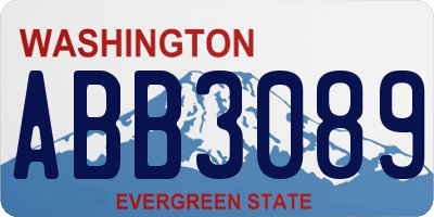 WA license plate ABB3089