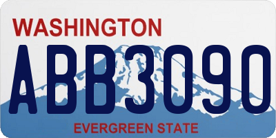 WA license plate ABB3090