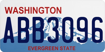 WA license plate ABB3096