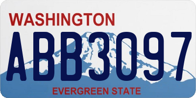 WA license plate ABB3097