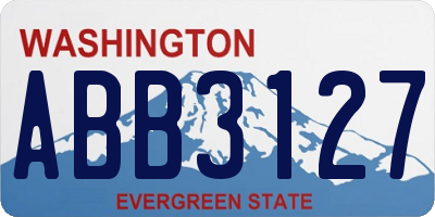 WA license plate ABB3127