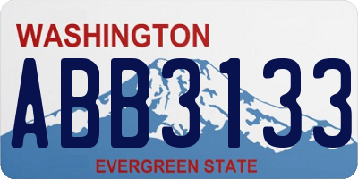 WA license plate ABB3133