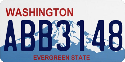 WA license plate ABB3148