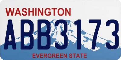 WA license plate ABB3173
