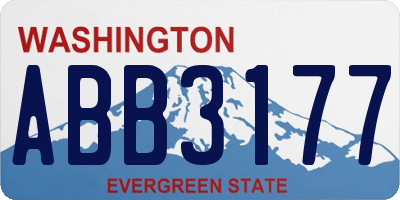 WA license plate ABB3177