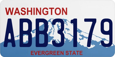 WA license plate ABB3179