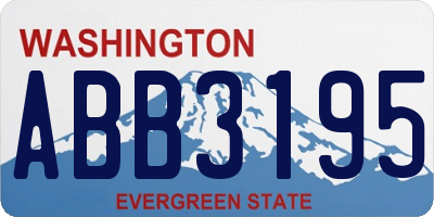 WA license plate ABB3195