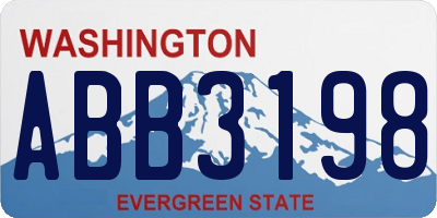 WA license plate ABB3198