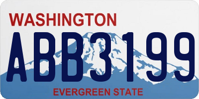 WA license plate ABB3199