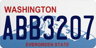 WA license plate ABB3207