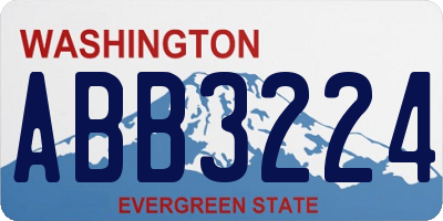 WA license plate ABB3224