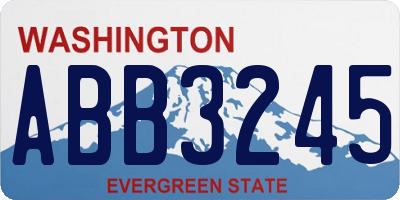 WA license plate ABB3245
