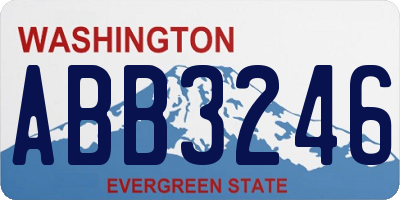 WA license plate ABB3246