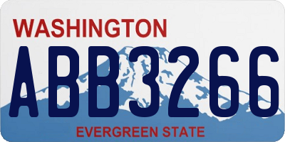 WA license plate ABB3266