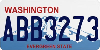 WA license plate ABB3273