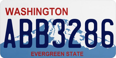 WA license plate ABB3286