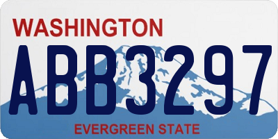 WA license plate ABB3297