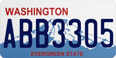 WA license plate ABB3305