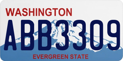 WA license plate ABB3309