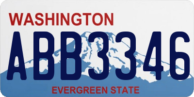WA license plate ABB3346