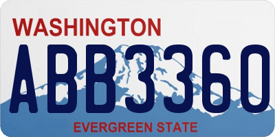 WA license plate ABB3360