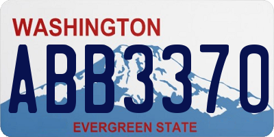 WA license plate ABB3370